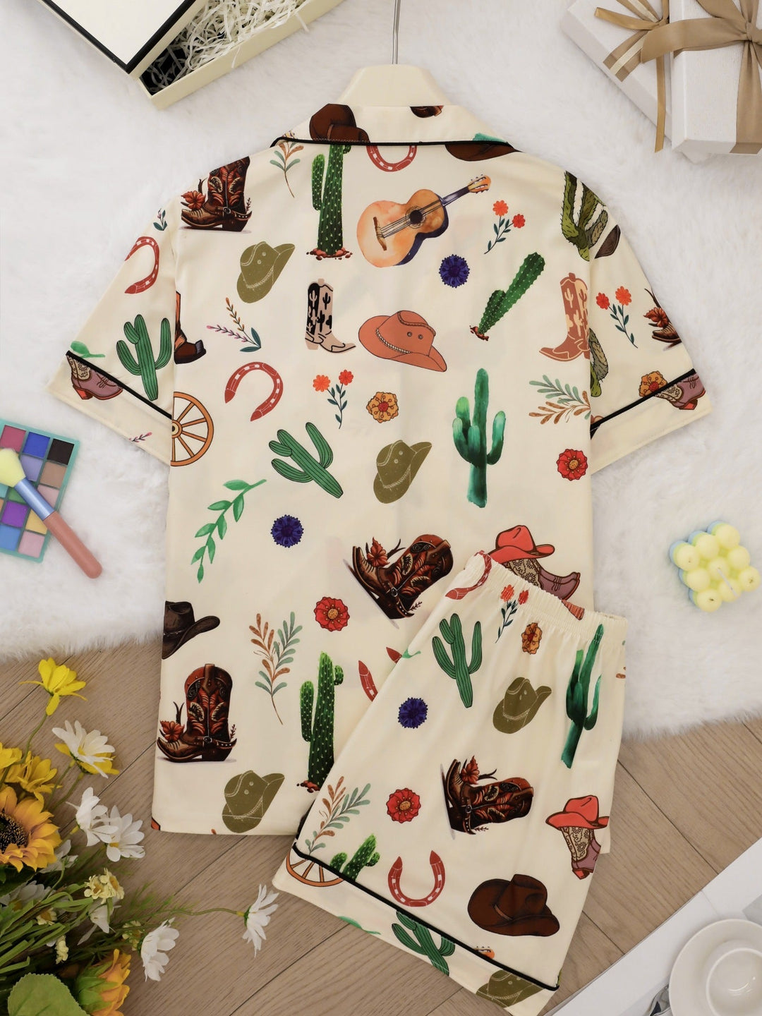 Western Print Pajama Set