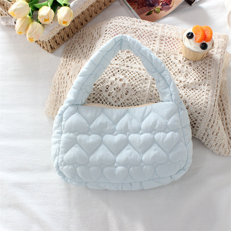 Quilted Heart Mini Tote Bag