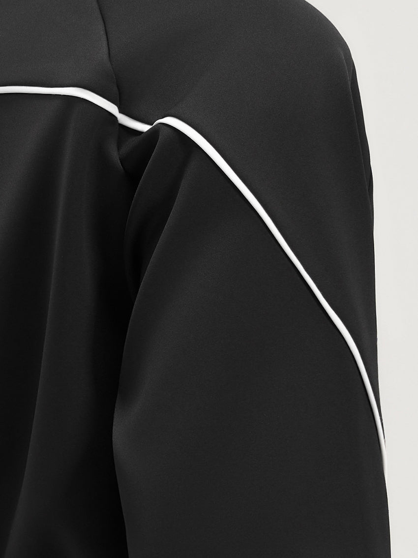 Piping Detail Fleece Lined Active Jacket