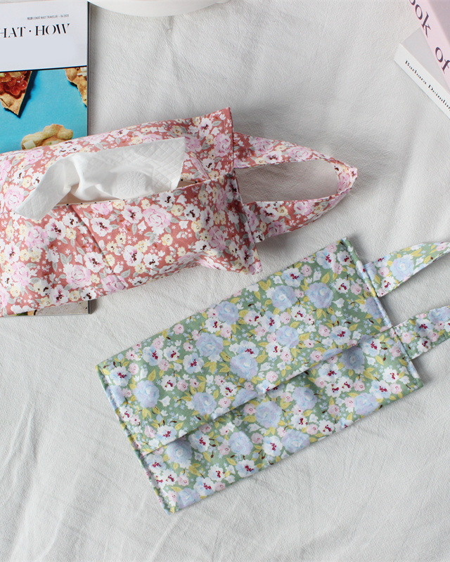 Floral Fabric Tissue Holder