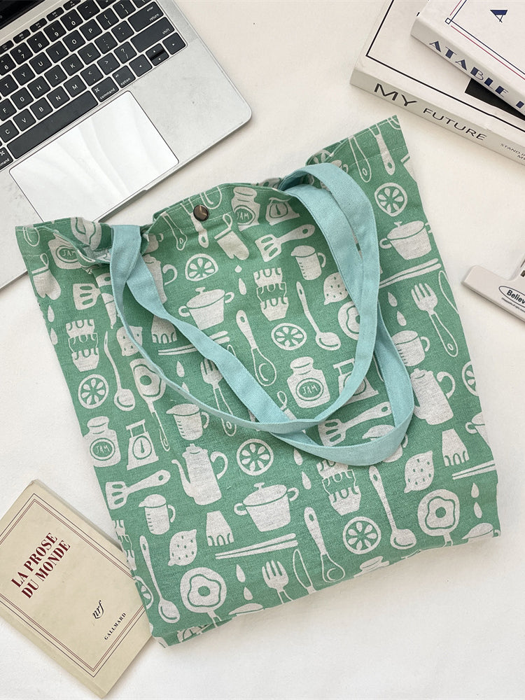 Kitchen Essentials Canvas Tote Bag