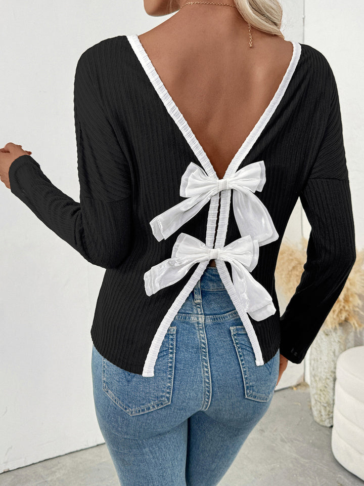 Back Bow Detail Top