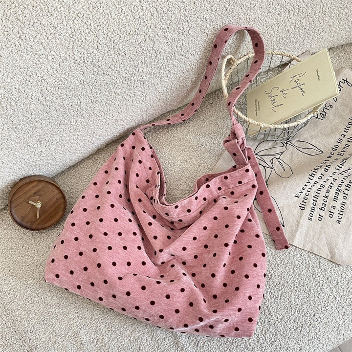 Feminine Polka Dot Slouchy Everyday Bag