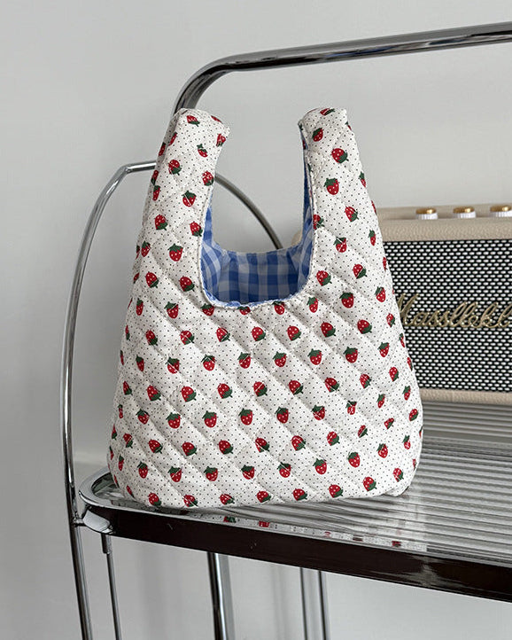 Patterned Quilted Mini Tote Bag