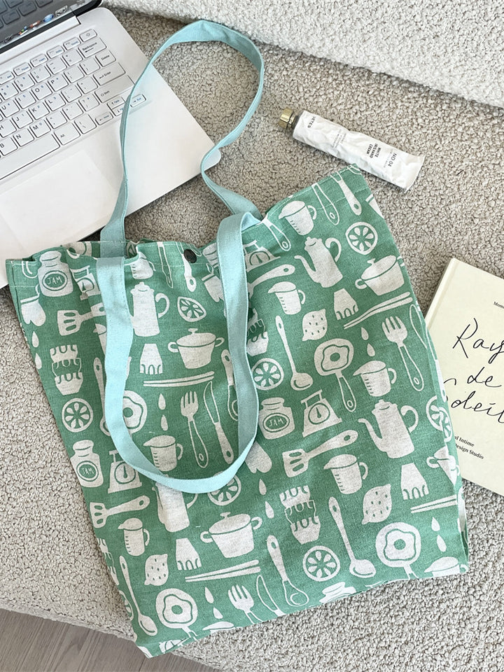 Kitchen Essentials Canvas Tote Bag