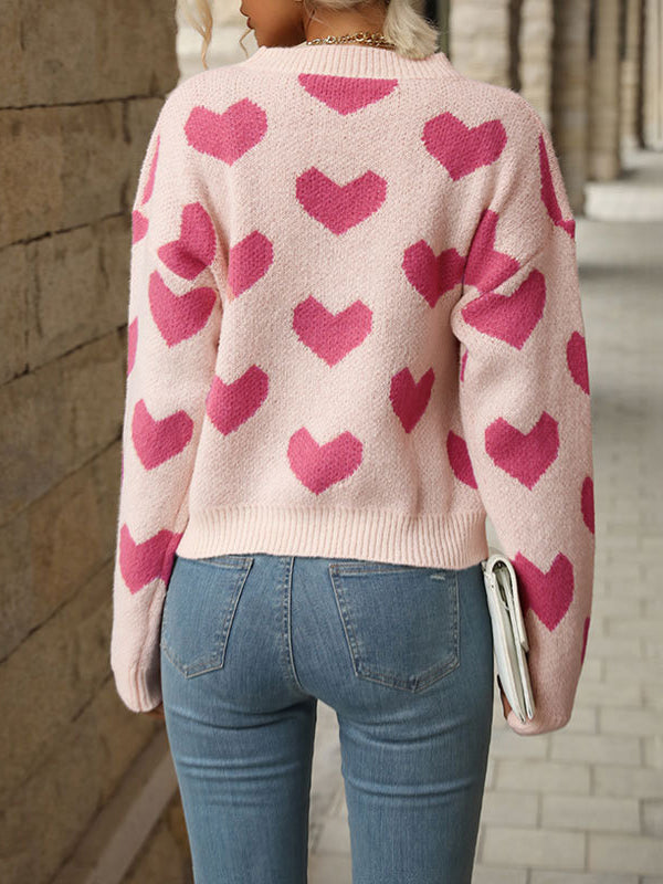 Heart Pattern Sweater