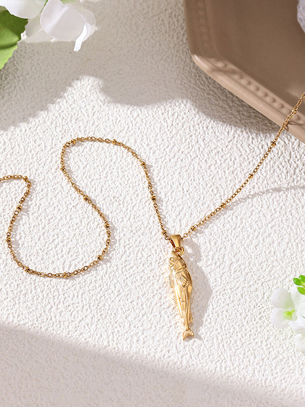 Fish Pendant Charm Necklace