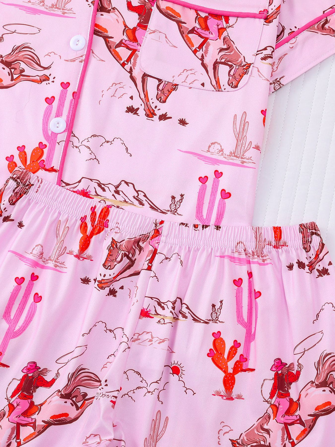 Valentine Inspired Cowgirl Print Pajama Set