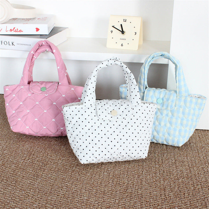 Patterned Quilted Mini Tote Bag