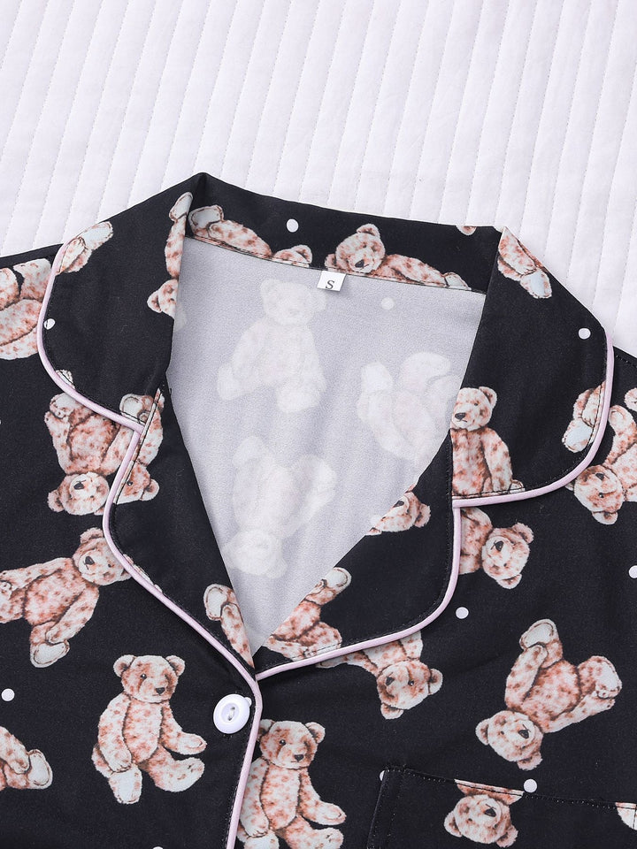 Teddy Bear Print Pajama Set