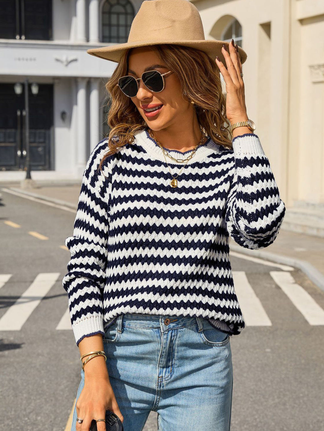 Zig Zag Stripe Sweater