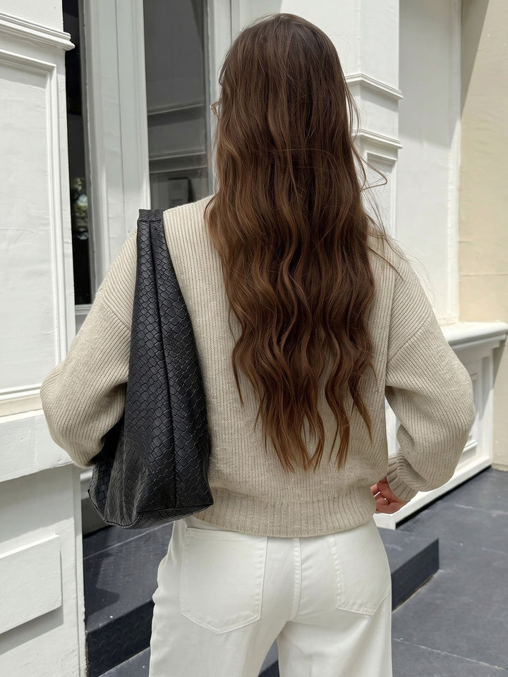 Everyday Zip-Up Knit Cardigan