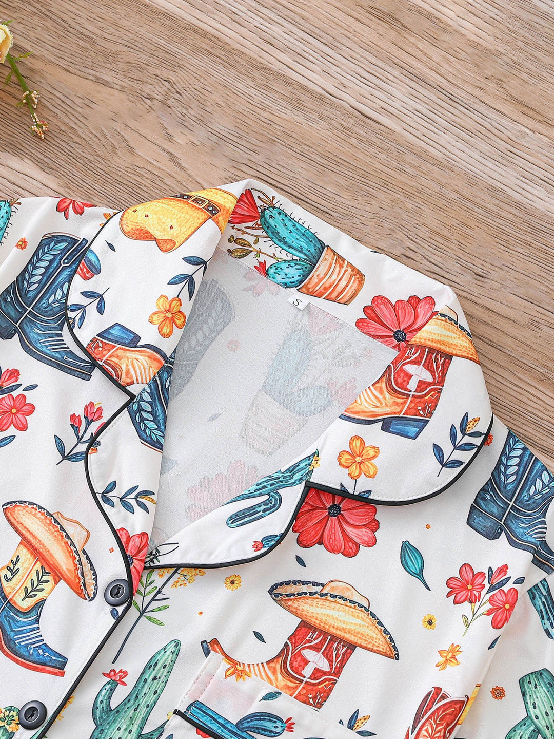 Cowboy Western Print Pajama Set