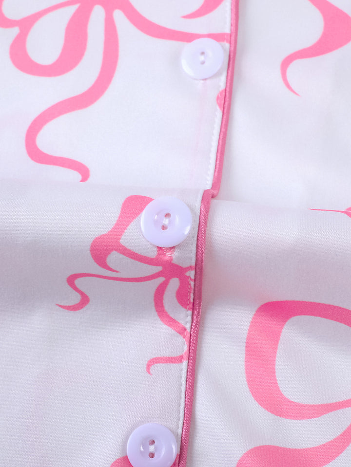 Pretty in Bows Long Sleeve Pajama Set