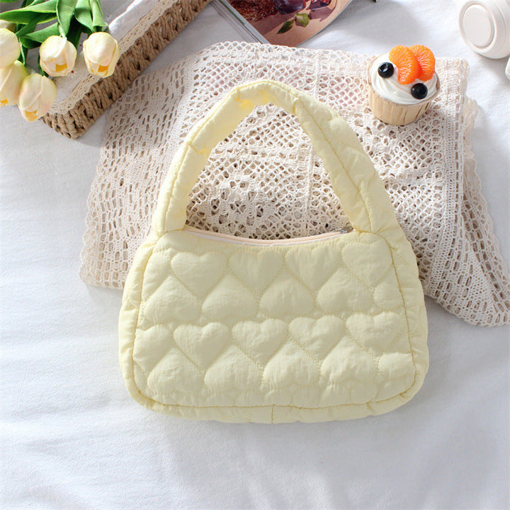 Quilted Heart Mini Tote Bag