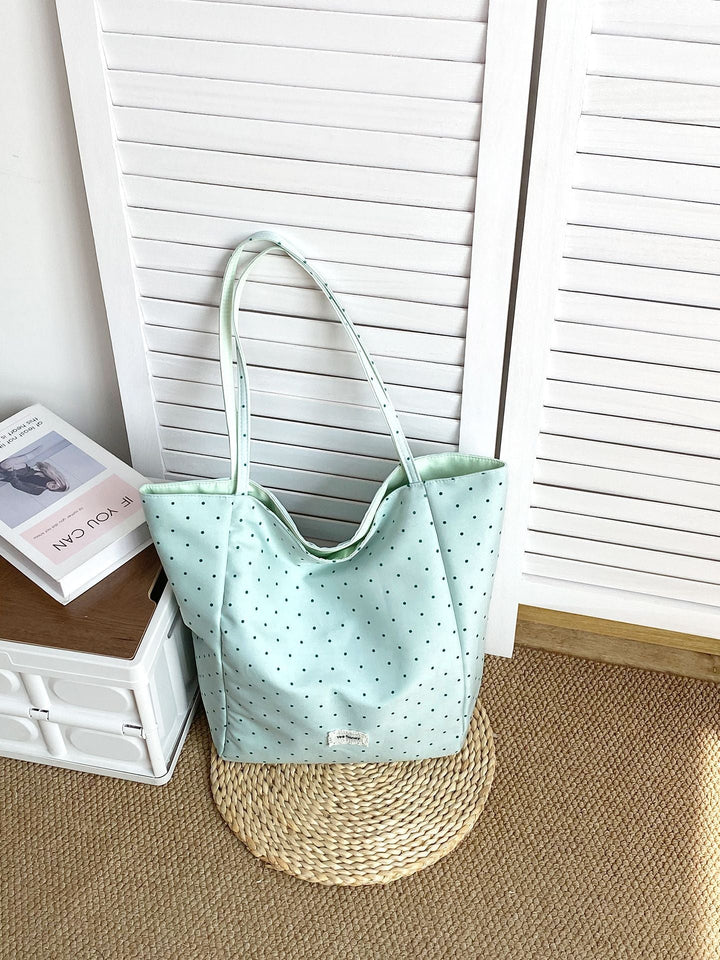 Reversible Polka Dot Everyday Tote Bag
