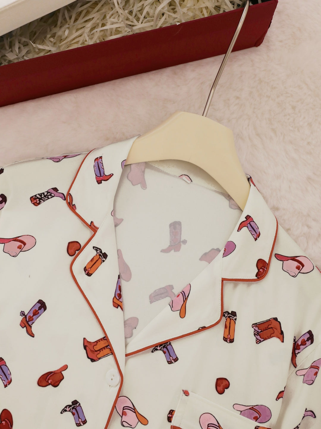 Western Cowgirl Print Long Sleeve Pajama Set