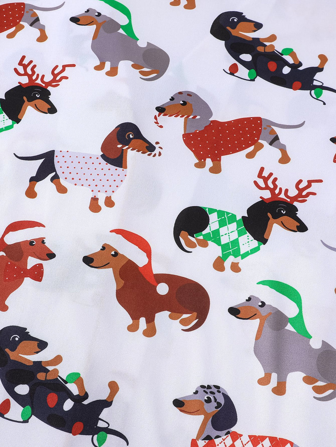 Merry Dachshund Long Sleeve Pajama Set