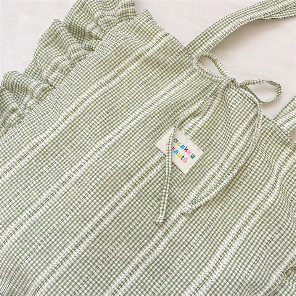 Patriotic Ruffle Gingham Tote Bag