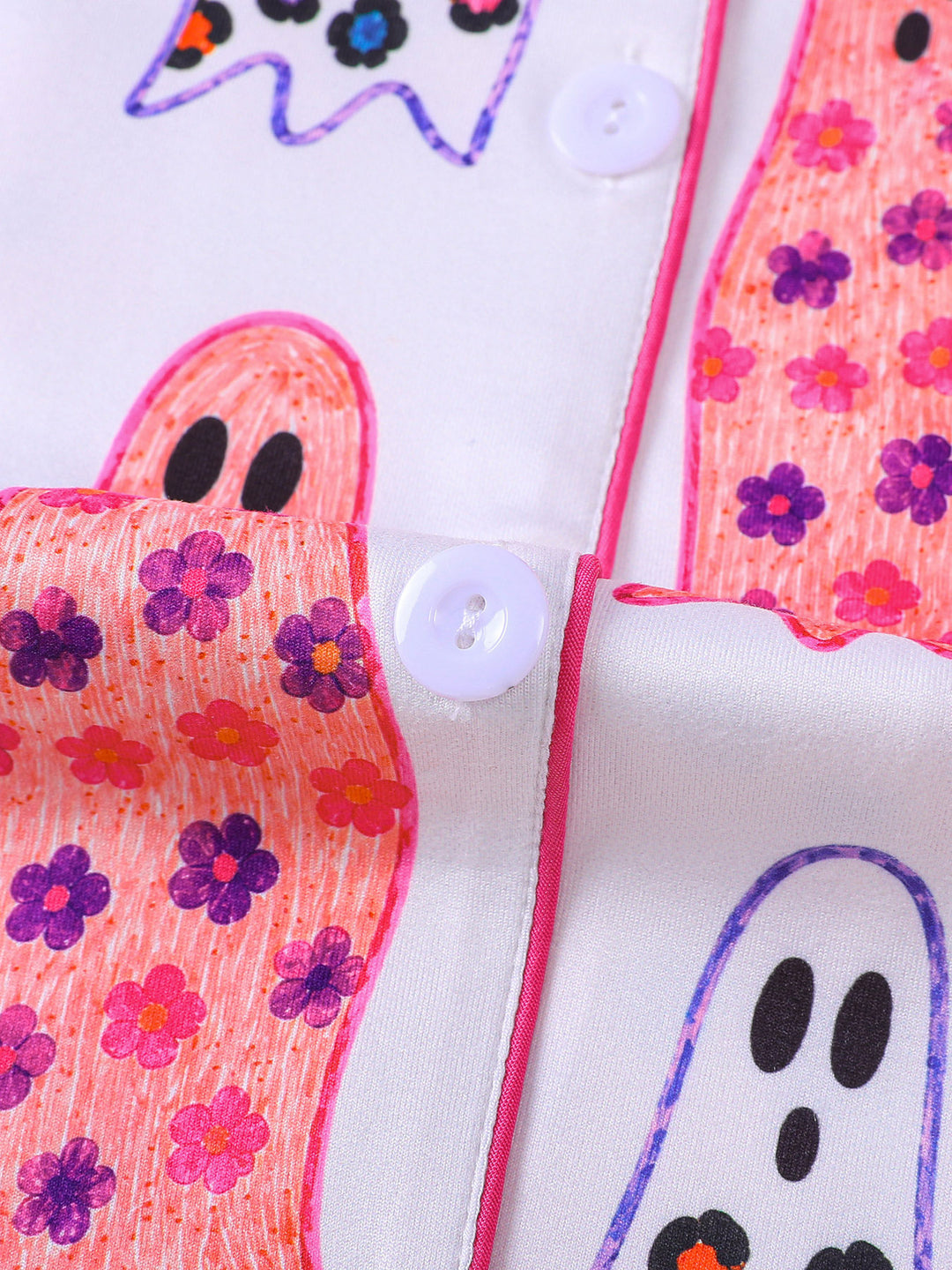 Colorful Ghost Halloween Pajama Set