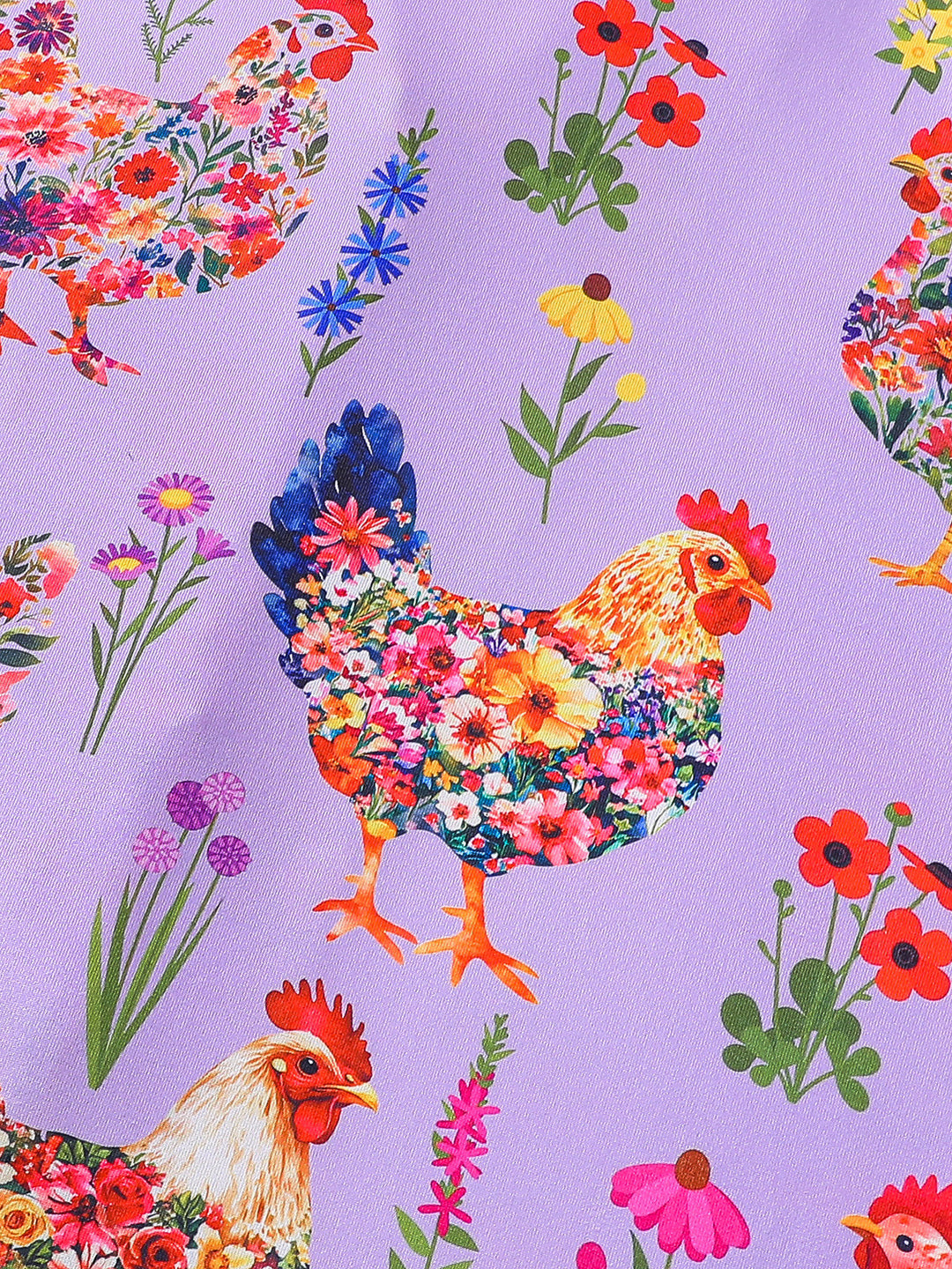 Garden Floral Chicken Pajama Set