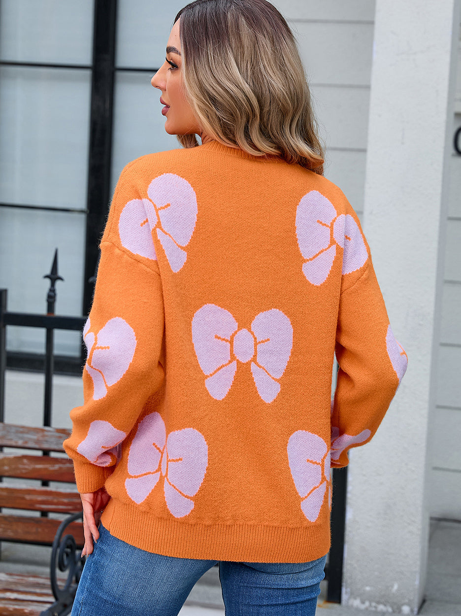 Bow Print Sweater