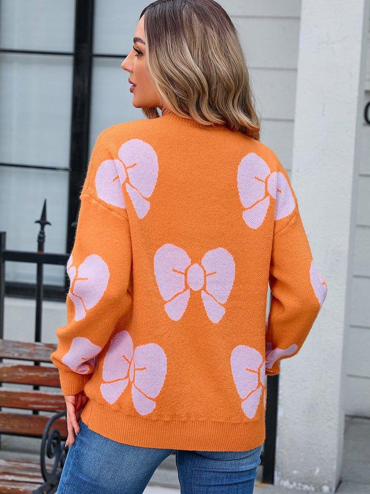 Bow Print Sweater