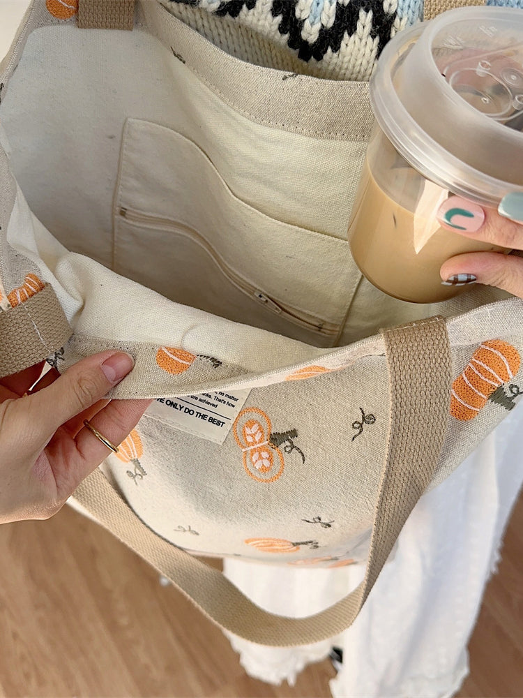 Pumpkin Patch Canvas Tote Bag