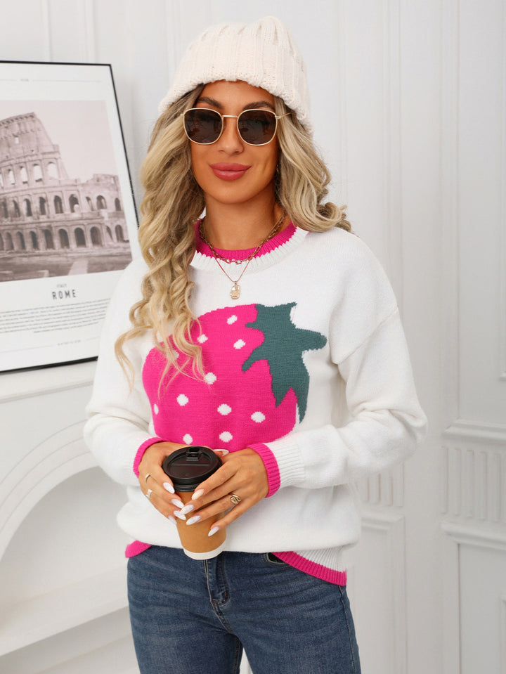 Strawberry Graphic Sweater