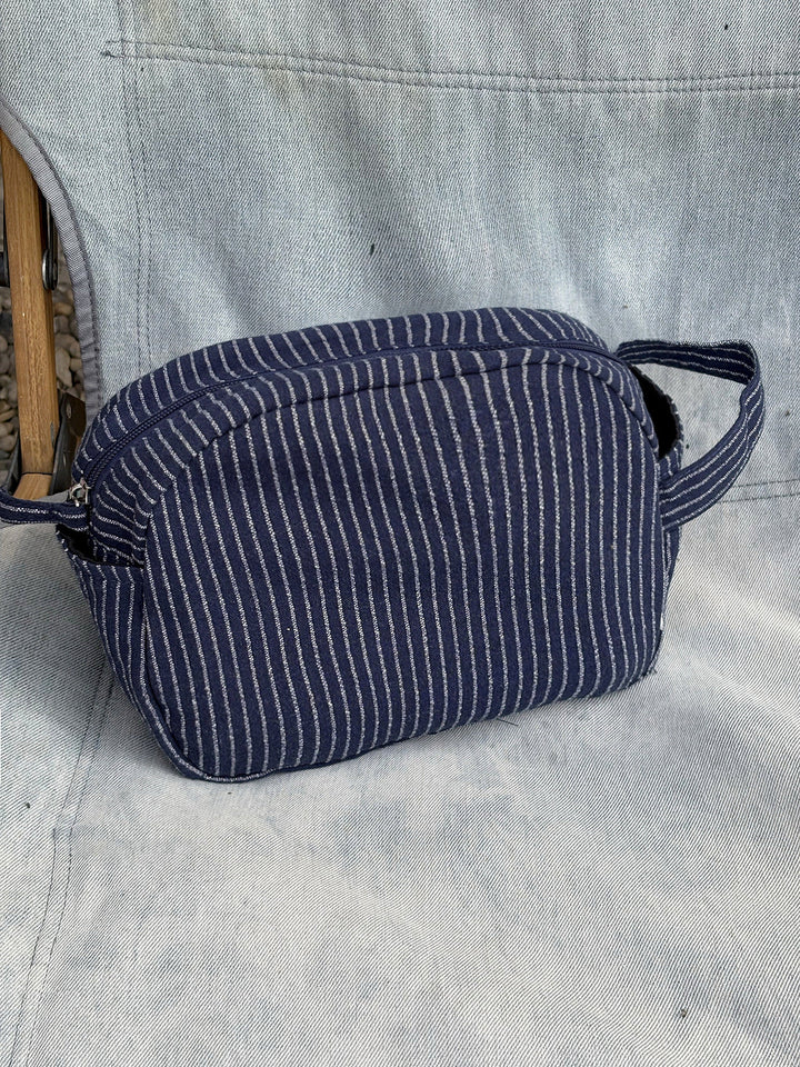 Classic Stripe Cosmetic Pouch