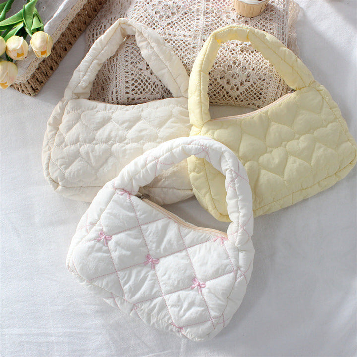 Quilted Heart Mini Tote Bag