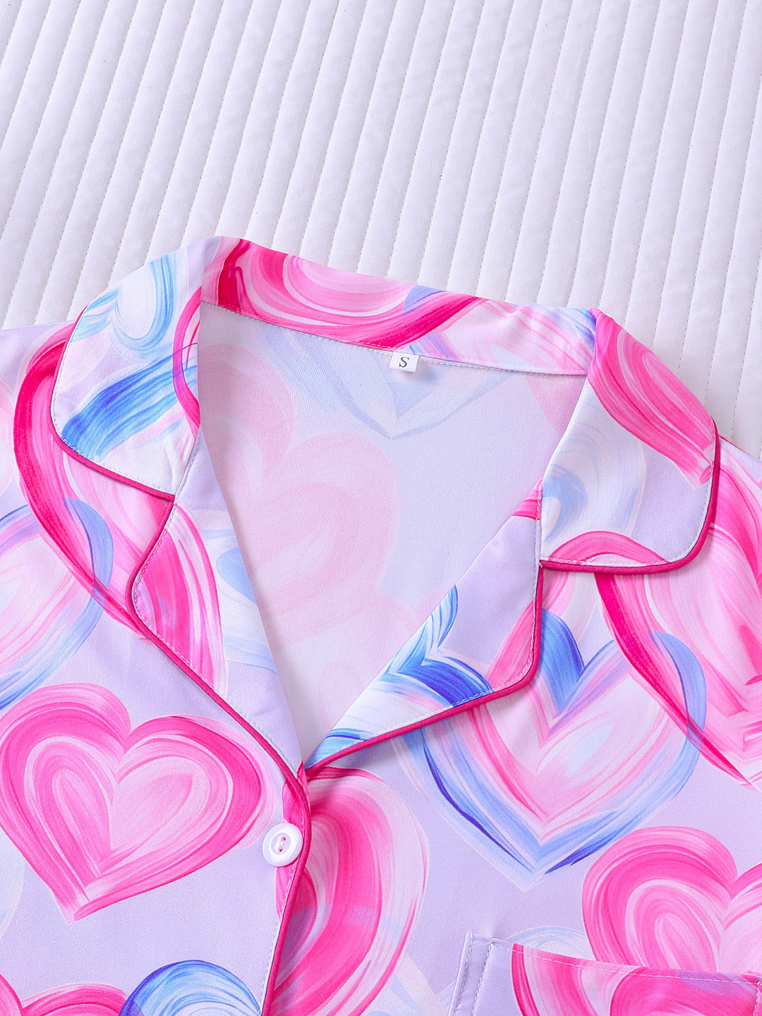 Brushstroke Hearts Pajama Set