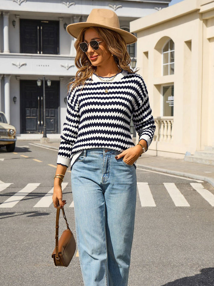 Zig Zag Stripe Sweater