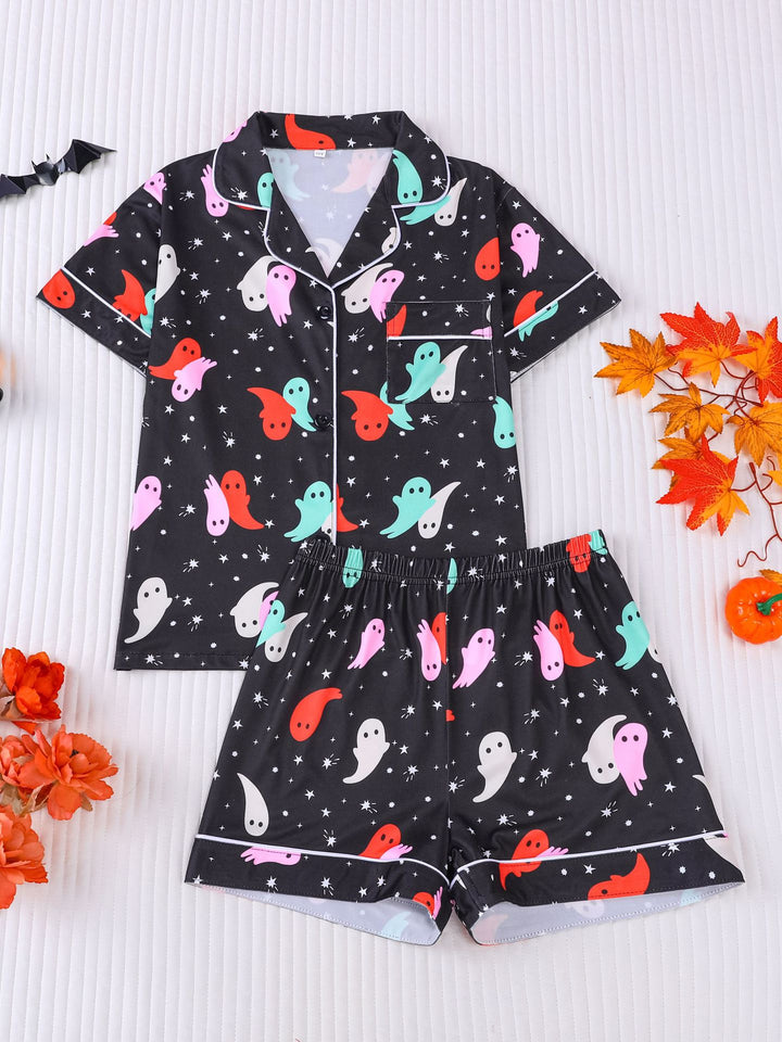 Colorful Boo Crew Kids Pajama Set
