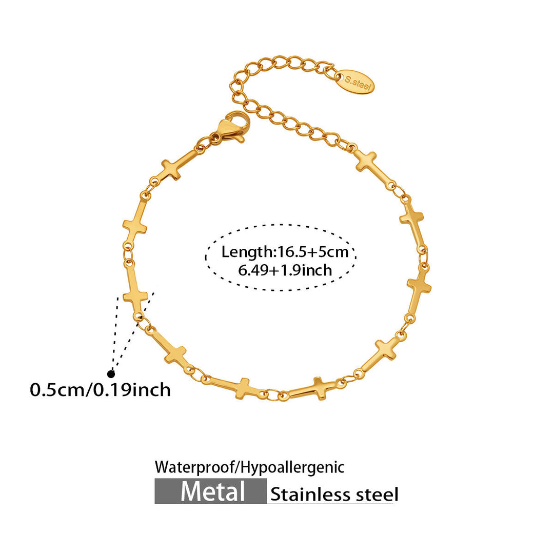 Dainty Cross Chain Bracelet