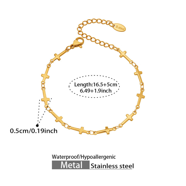 Dainty Cross Chain Bracelet