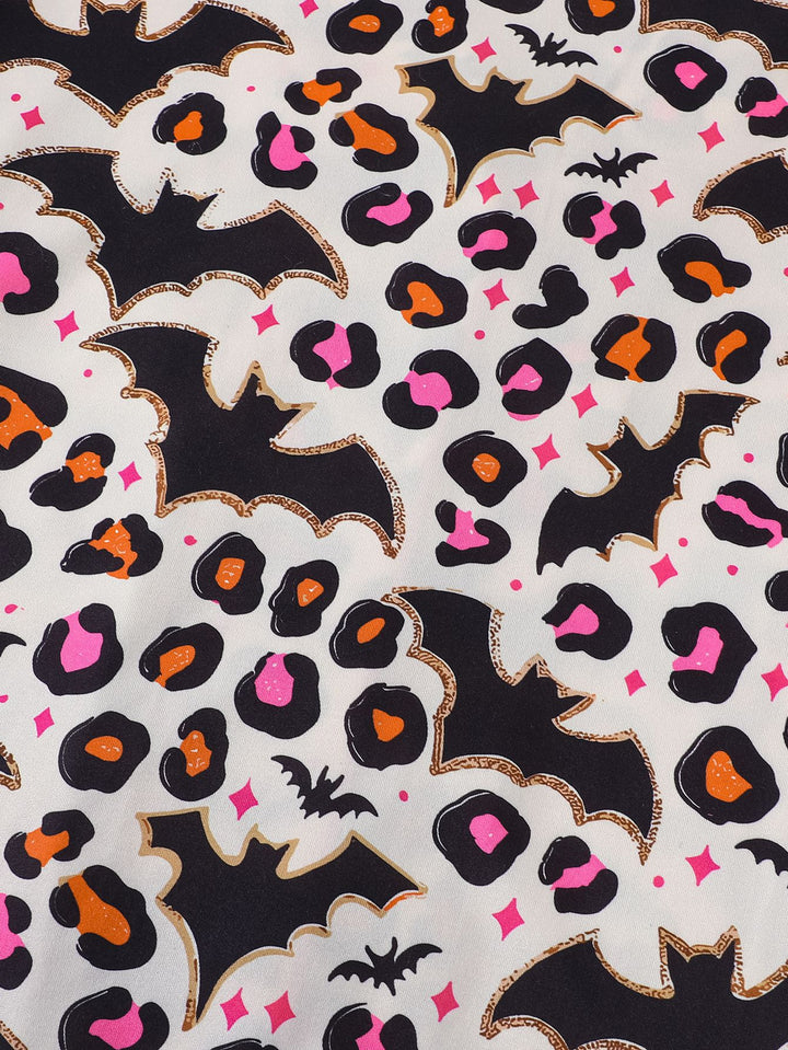 Spooky Leopard Bat Short Pajama Set