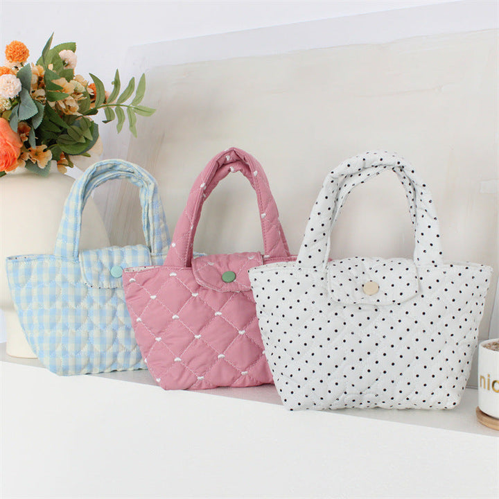 Patterned Quilted Mini Tote Bag