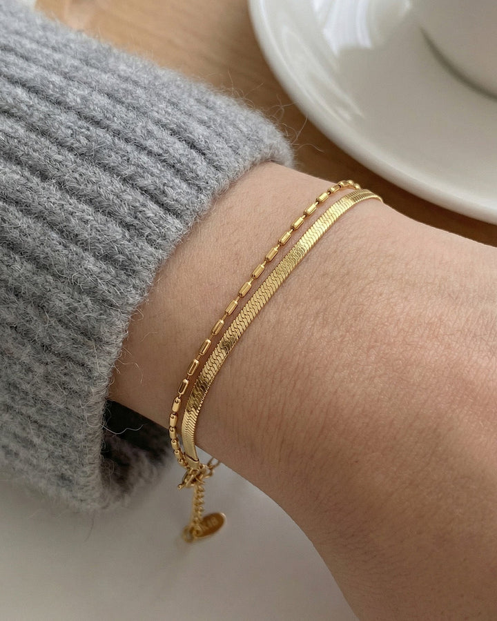Layered Snake Chain Bracelet