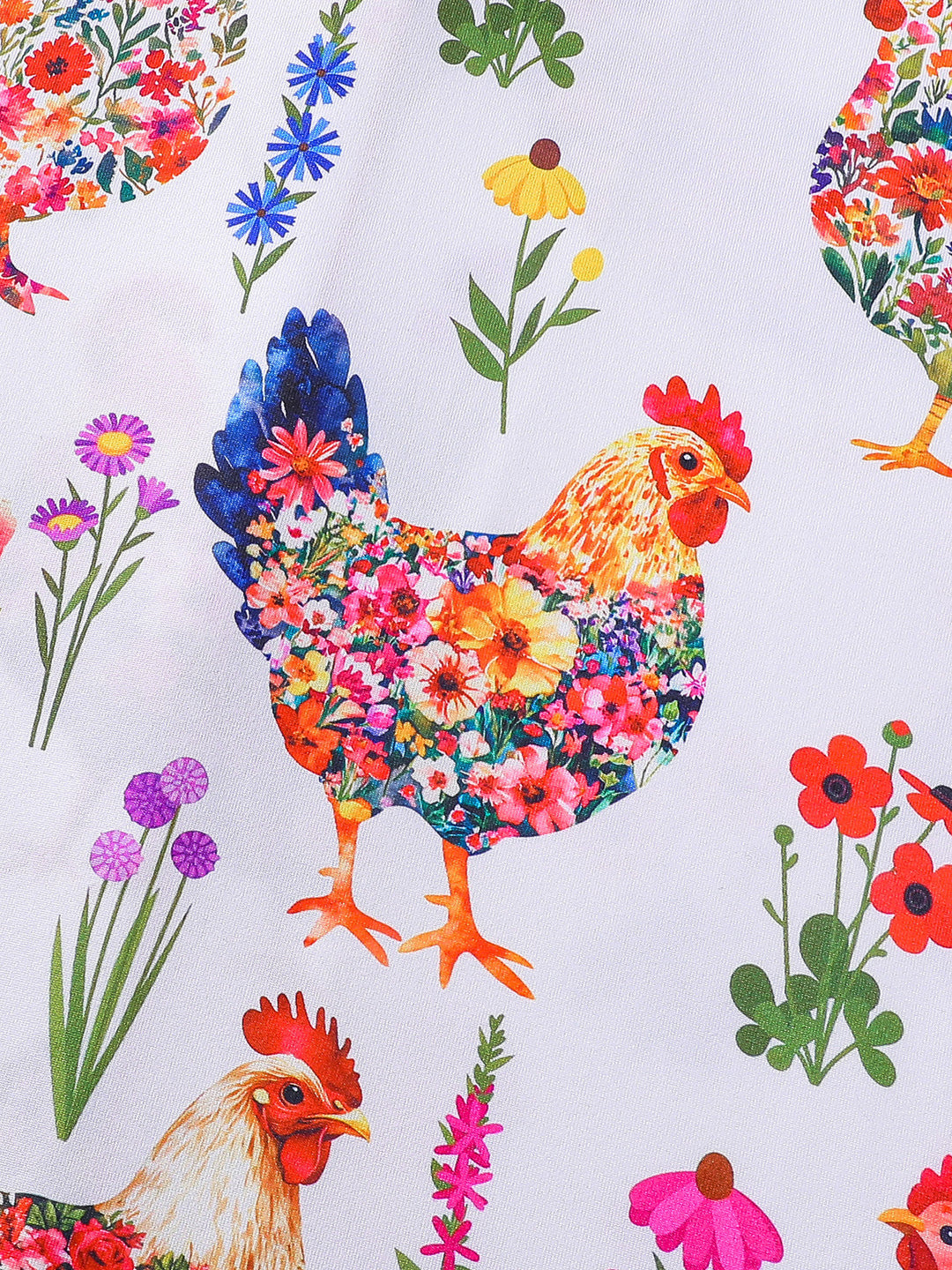 Garden Floral Chicken Pajama Set