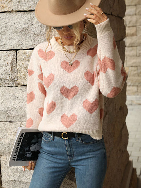 Heart Pattern Sweater