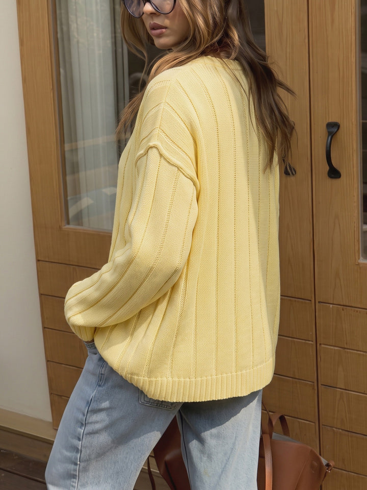 Sunny Ribbed Knit Cardigan