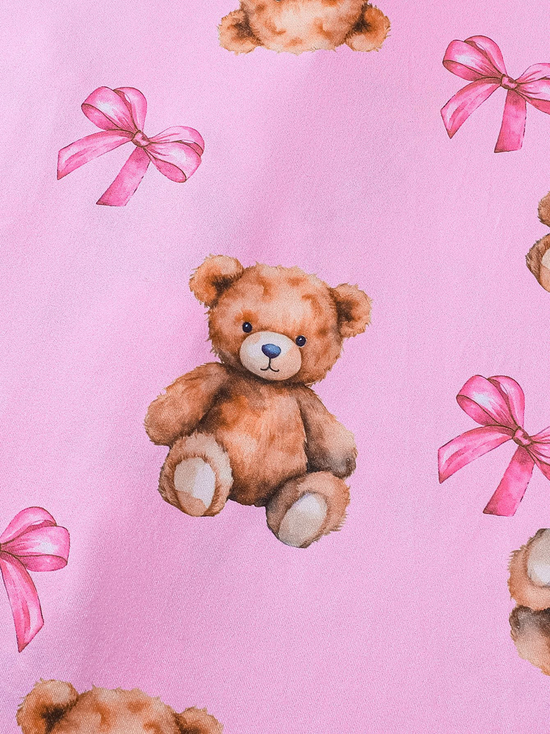 Teddy Bear & Pink Bow Pajama Set