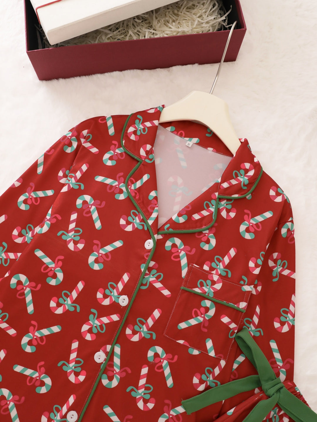 Candy Cane Holiday Long Sleeve Pajama Set