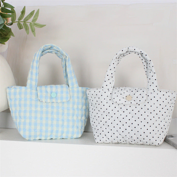 Patterned Quilted Mini Tote Bag