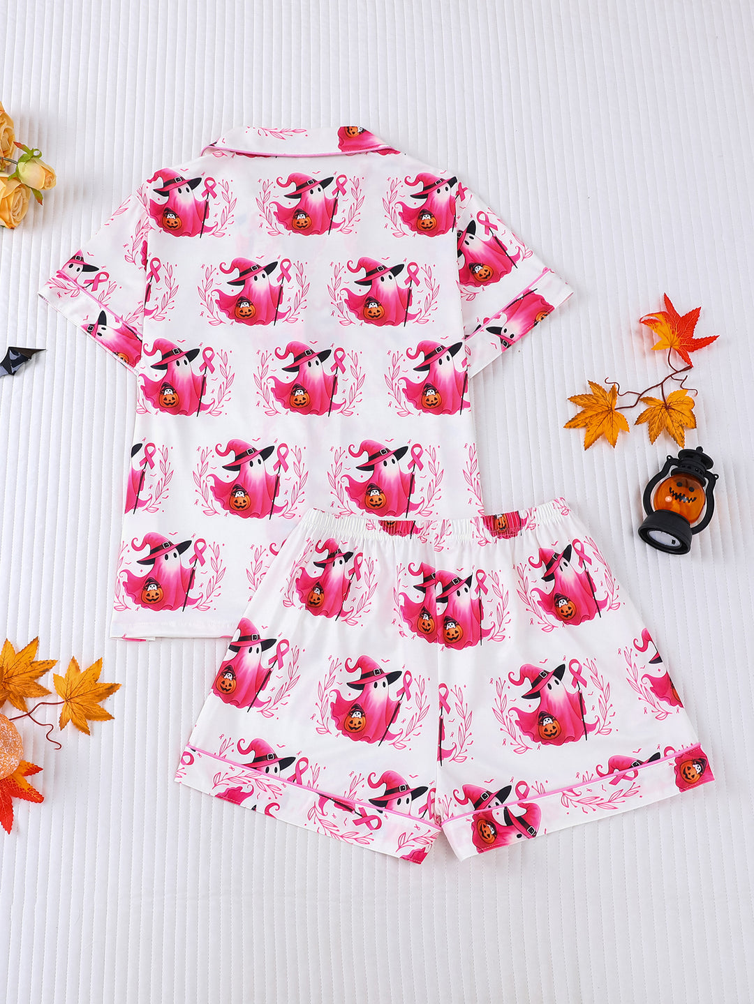 Pink Ribbon Ghost Pajama Set