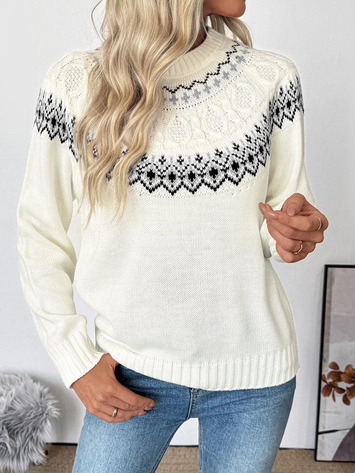 Fair Isle Cableknit Sweater