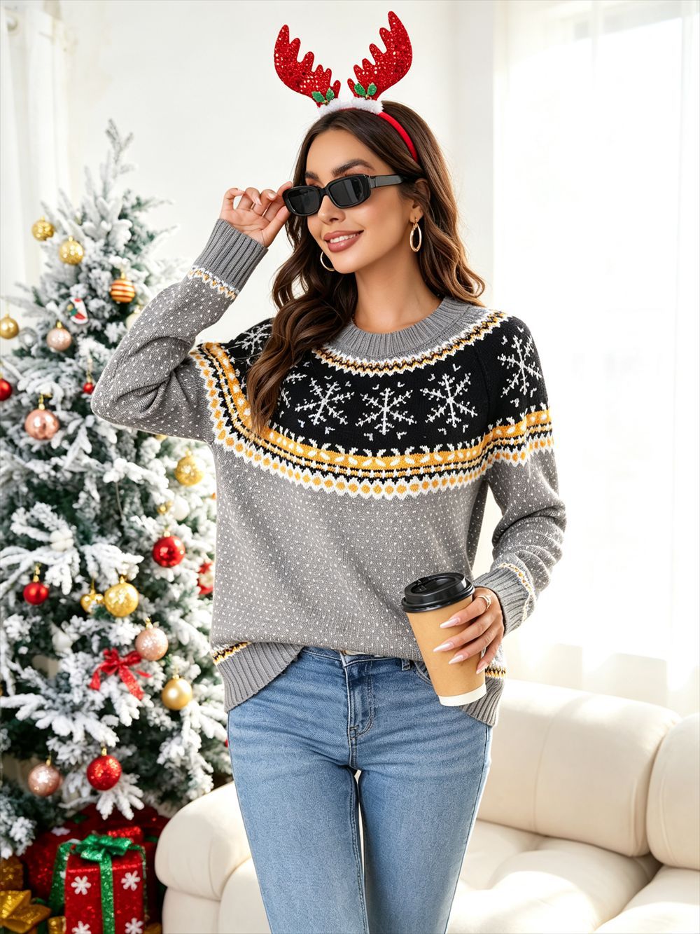Snowflake Fair Isle Sweater