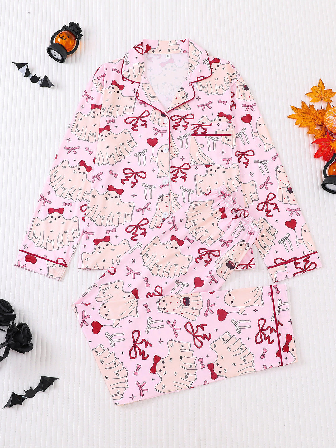 Ghost & Bows Long Sleeve Pajama Set