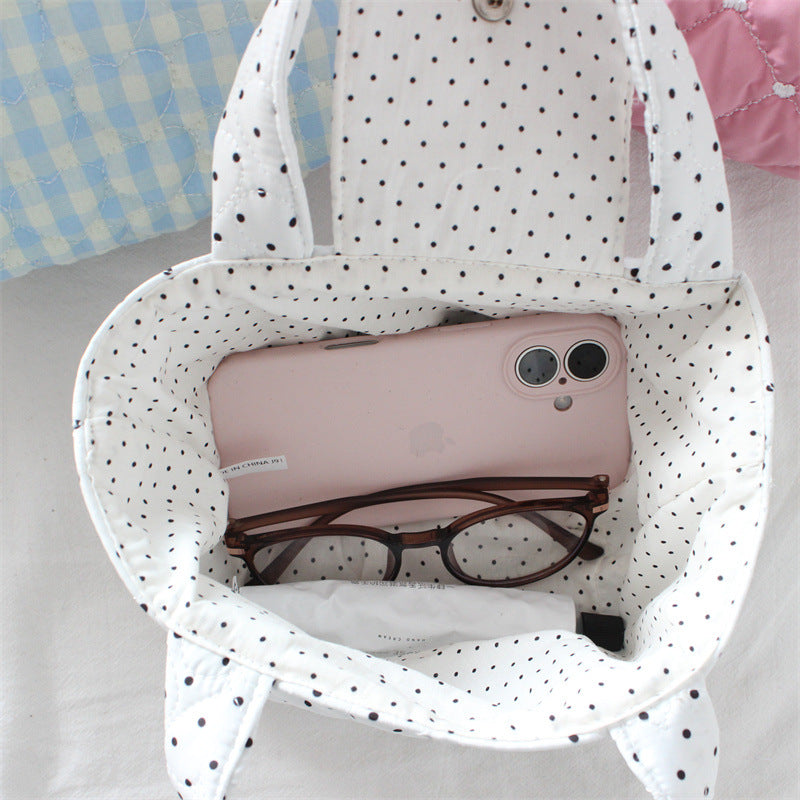 Patterned Quilted Mini Tote Bag